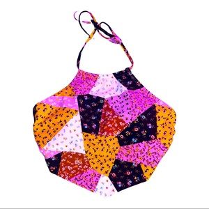 Patchwork/Floral Swim Top